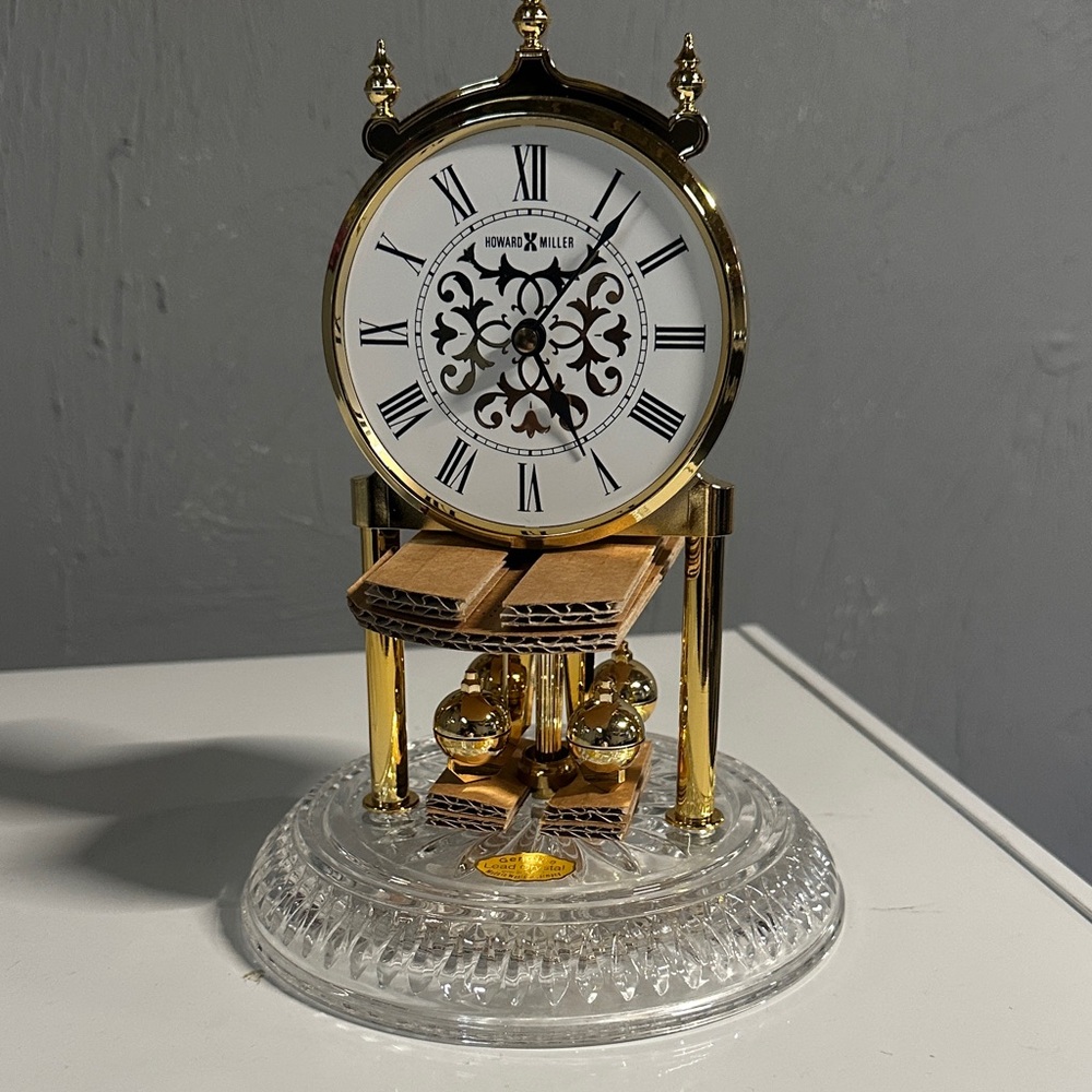 Gold and Clear Anniversary Clock - Elegant Home Wall Decor
